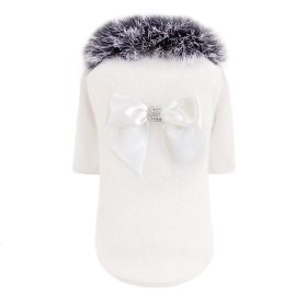 High Society Dog Sweater (Color: Cream, size: LG)