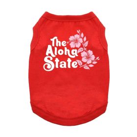 The Aloha State Dog Shirt (Color: Red, size: 2X-Large)