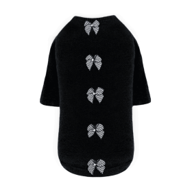 Houndstooth Dog Sweater (Color: Black, size: SM)