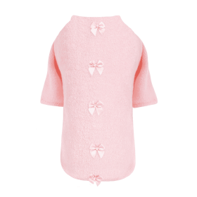 Dainty Bow Sweater (Color: Peach, size: MD)