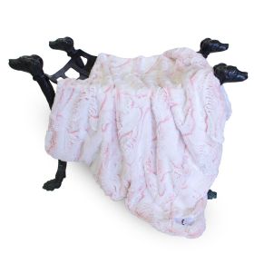 Whisper Dog Blanket (Color: Peach, size: LG)