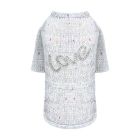 Love Dog Sweater (Color: Grey, size: XS)