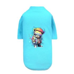 Punk Brats Dog Tee (Color: Teal, size: XS)