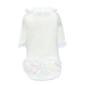 Little Lamb Dog Sweater (Color: Ivory, size: MD)