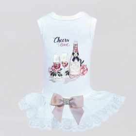 Cheers Dog Dress (Color: White, size: XS)